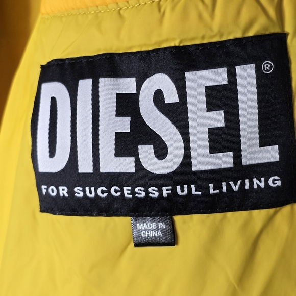 DIESEL W-ROLF jacket down jacket men's winter jacket yellow size S - Picture 14 of 16